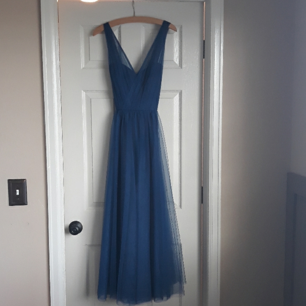 Theia Arya bridesmaid dress navy blue tulle